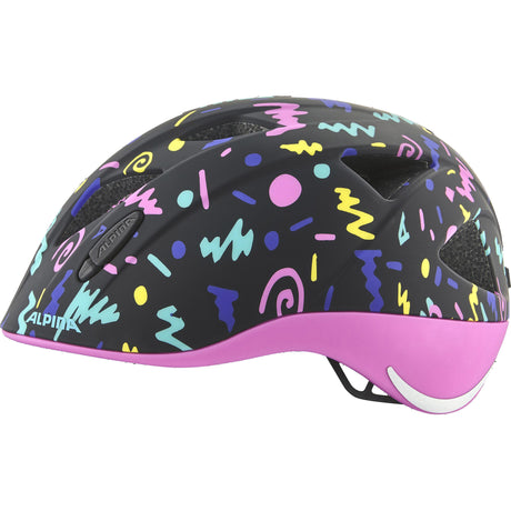 Kask dziecięcy Olympic Sportswear Alpina Sports ximo flash czarno-konfetti 49-54 mat