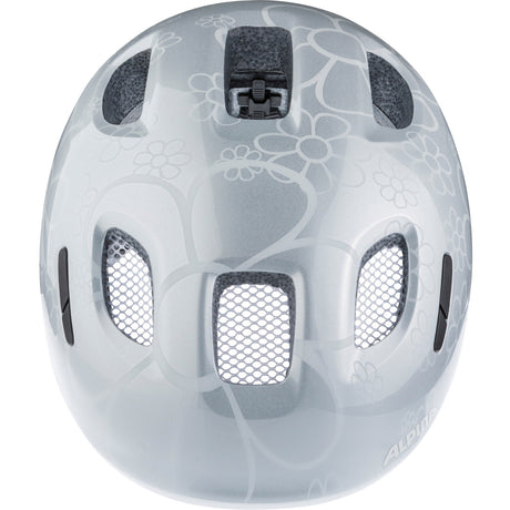 Kask dziecięcy Olympic Sportswear Alpina Sports ximo 2 srebrny kwiatek 49-54 połysk