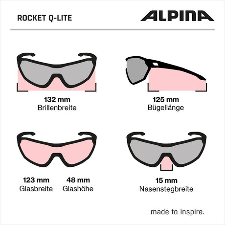 Olimpijska odzież sportowa Alpina sportowe okulary sportowe rakieta q-lite matowy jasnoniebieski