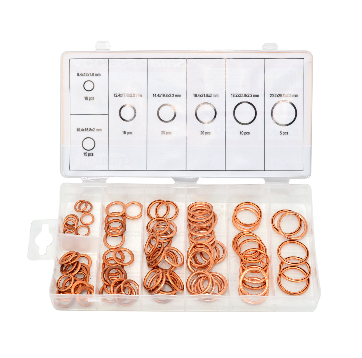 Awtools opblaasbare koperen ringen 95szt. mix