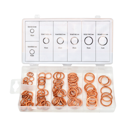 Awtools opblaasbare koperen ringen 95szt. mix