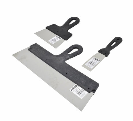 Awtools roestvrijstalen spatel 60mm kunststof handvat zwart