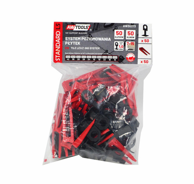 Awtools system nivellering st 1,0mm 50+50(klips 7-15mm + wig)