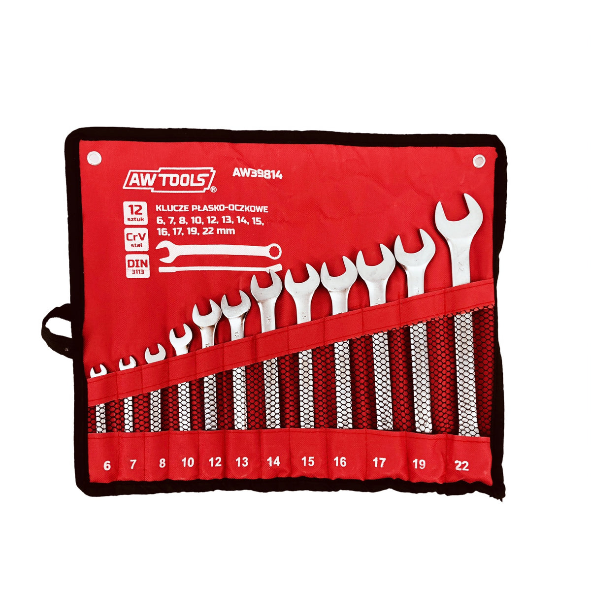 Awtools platte-oogsleutelset 12szt. 6mm-22mm