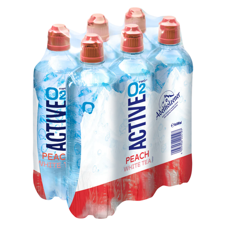 Aktywna zakrętka do białej herbaty o2 brzoskwiniowa (6x 50cl)