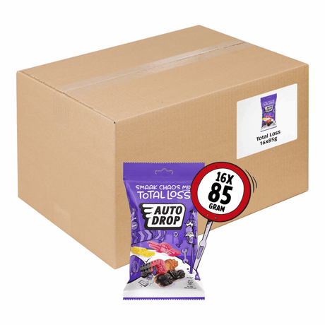 Całkowity ubytek pakietu przekąsek Autodrop (16x 85gr)