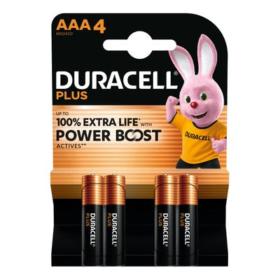Duracell plus power duralock alkaliczne aaa lr03 blister po 4 sztuki