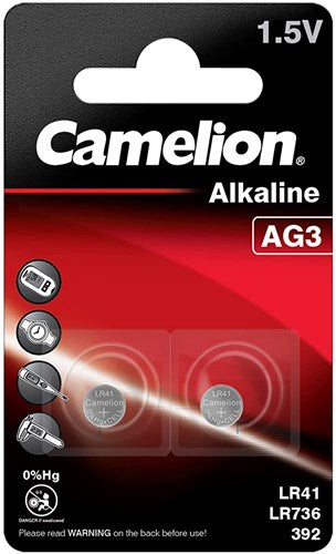 Bateria Camelion LR41 LR7366 392 AG3 CARD A 2 sztuki