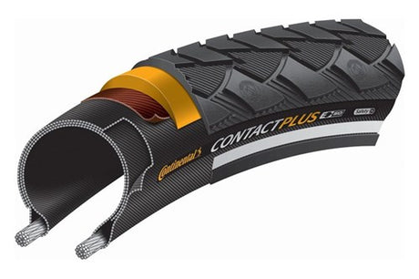 Continental Contact Plus - City Bike Band 28x1.60 - Bander z drutu - Czarny