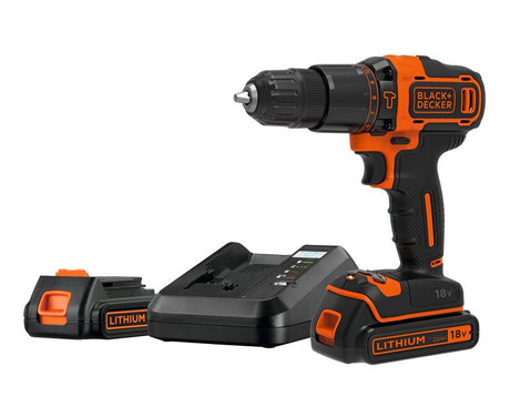Black+decker bdchd18 - wiertarko-wkrętarka akumulatorowa - funkcja udarowa - 18v - 2,0 ah
