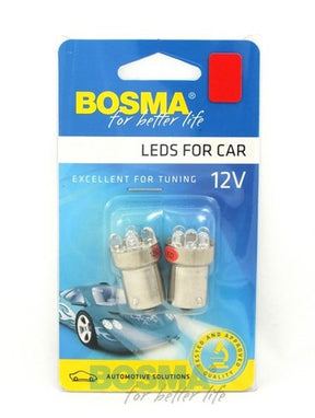 Karta Bosma A 2 5-LED lampa 12 V BA15S czerwona
