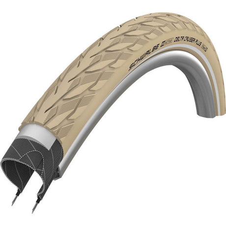 Schwalbe Delta Cruiser Plus Creme 28x1.40 37-622 Refleksja