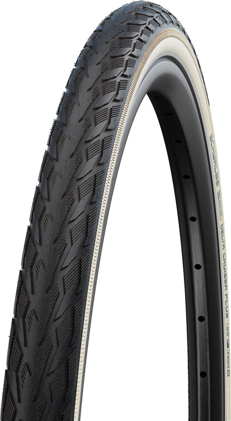 Schwalbe delta cruiser plus 700 x 28 sztywna opona szutrowa srebrna 700 x 28