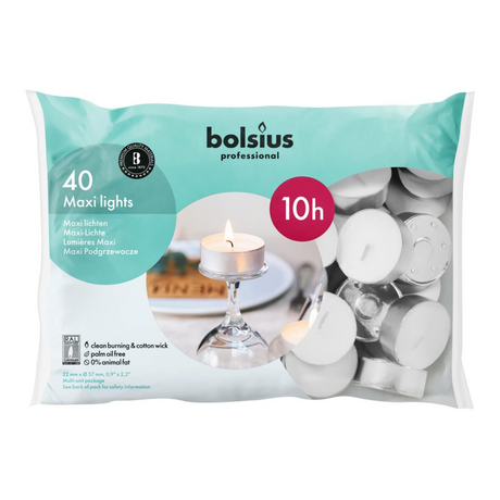 Podgrzewacze Bolsius maxi ø60x24 mm 10 godzin (40 sztuk)