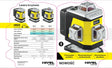 Nivel system vlaklaser cl3g 3x360° groene