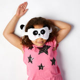 Ty relakseazzz panda okrągła podróżna maska do spania z poduszką