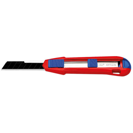 Uniwersalny nóż do cięcia pudełek Knipex Cutix (czerwony niebieski, w zestawie ostrza noża 2)