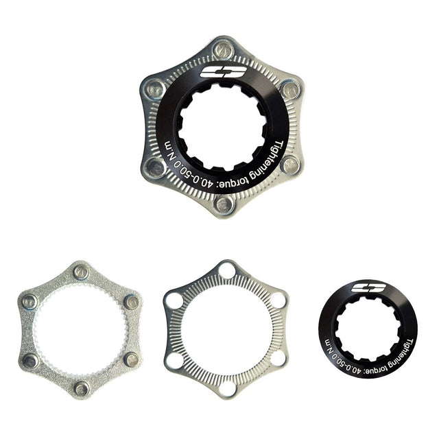 Cyclotech, cyclotech cyclotech adapter centerlock naar 6 gaats, quick release
