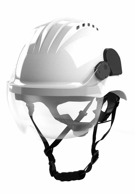 Climax beschermende helm, zwart en wit