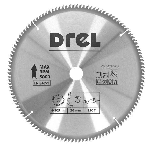 Drel-schijfzaag voor zie 305 x 30 mm, 120t, aluminium