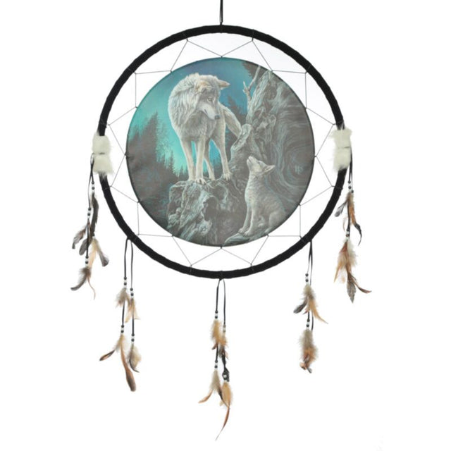 Łapacz snów Lisa Parker Spirit Wolf o średnicy 60 cm