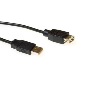 Przedłużacz Act USB 2.0 USB A męski USB A żeński czarny 0,5 m