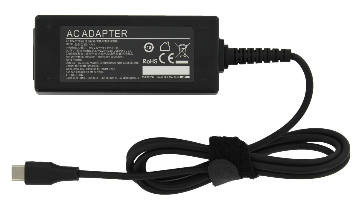 Zasilacz do laptopa USB-C 45W, czarny