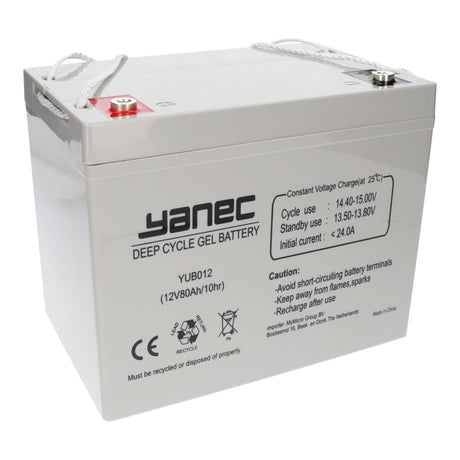 Akumulator żelowy Yanec 12V 80AH