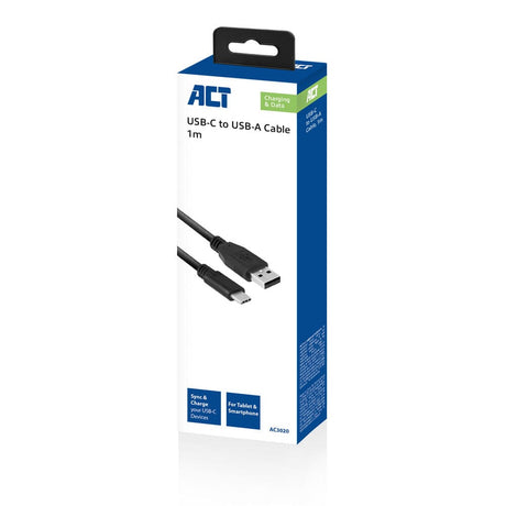 Kabel do ładowania i transmisji danych Act USB 3.2 gen1 męski - c męski 1 metr