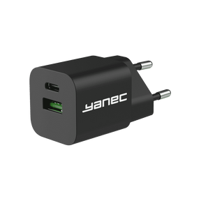 Yanec Compact Gan Lader USB-A USB-C 30W