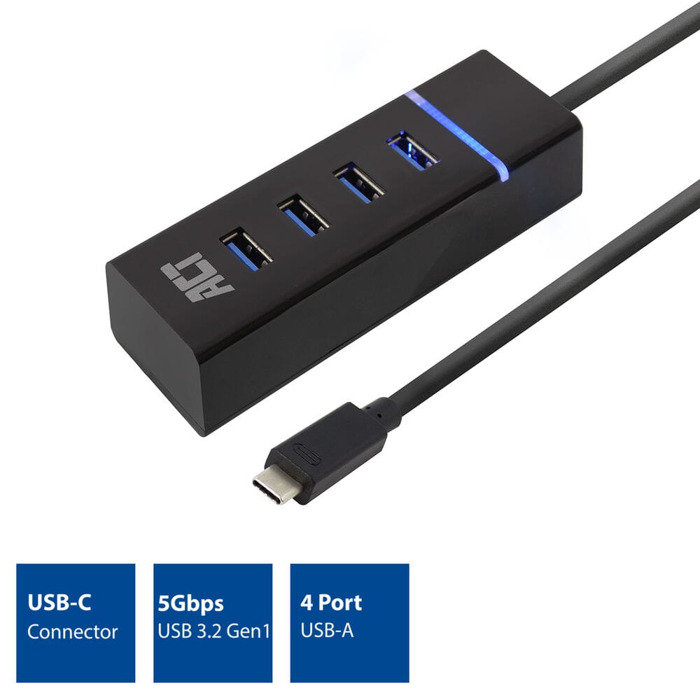 Act Connectivity USB-C Hub 3.2 z 4 portami USB-A