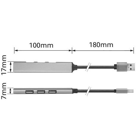 Koncentrator USB-A 2.0, 4 porty USB-A