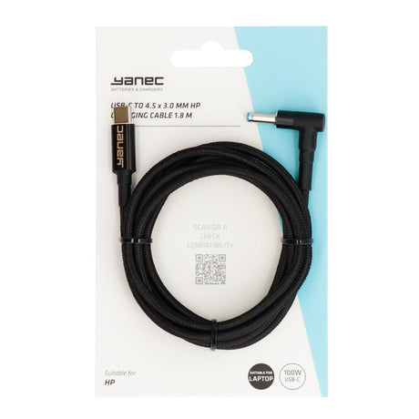 Kabel ładujący HP Yanec USB-C do 4,5 x 3,0 mm o długości 1,8 m