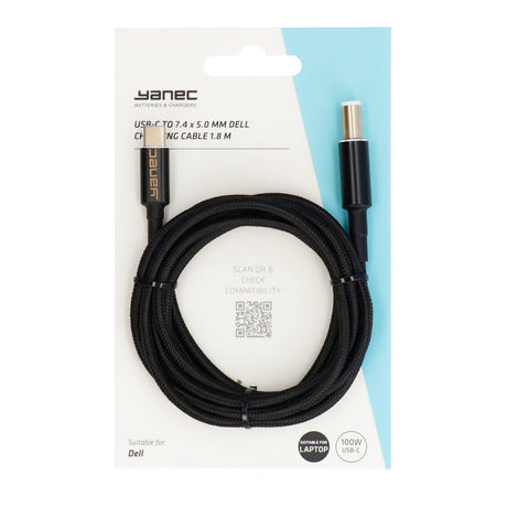 Kabel ładujący Dell Yanec USB-C do 7,4 x 5,0 mm o długości 1,8 m