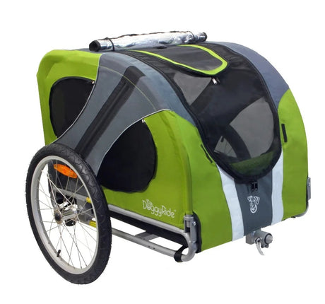 Przyczepka rowerowa Abi doggyride powieść20 wózek dla psa zielony (zawiera zestaw pasków)