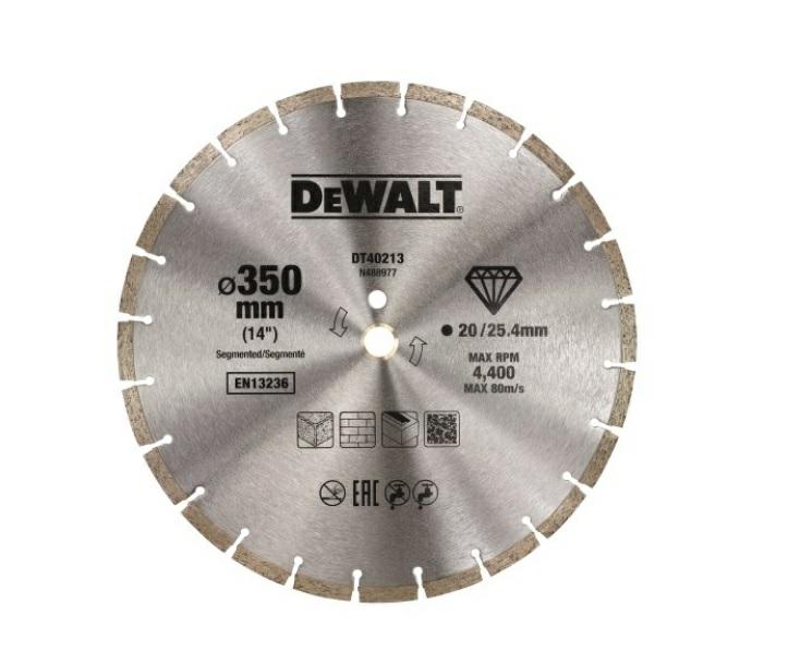 Dewalt diamond segment schild 350x25,4mm