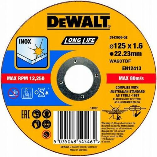 Dewalt metalen schild 125x1,6mm