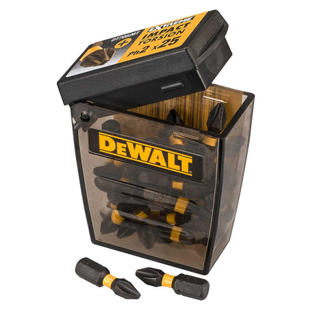 Końcówki wkrętakowe Dewalt dt70555t flextorq ph2 25mm w wytrzymałym etui ve=25