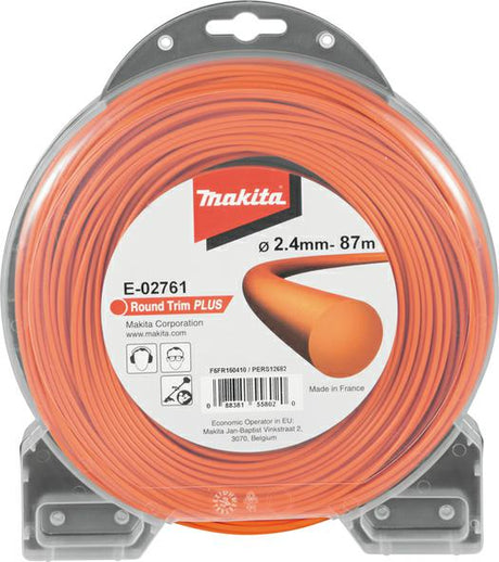Linia do koszenia akcesoriów Makita 2,4 mm x 87 m okrągła | pomarańczowy - e-02761