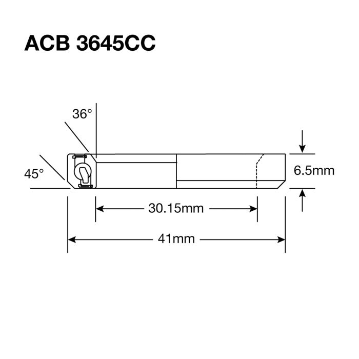 Łożyska Enduro acb 3645 cc bo - abec 5 - czarny oksydowany (styk kątowy) - 30,2x41x6,5 (36x45°)