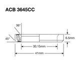 Łożyska Enduro acb 3645 cc bo - abec 5 - czarny oksydowany (styk kątowy) - 30,2x41x6,5 (36x45°)