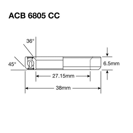 Łożyska Enduro acb 6805 cc bo - abec 5 - czarny oksydowany (styk kątowy) - 27,15x38x6,5 (36x45°)