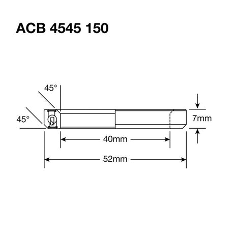 Łożyska enduro acb 4545 150 ss - 440c nierdzewne (styk kątowy) - 40x52x7 (45x45°)