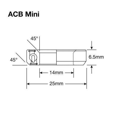 Łożyska enduro acb mini bo - abec 5 - oksydowane na czarno (styk kątowy) - 14,2x25x6,5 (45x45°)
