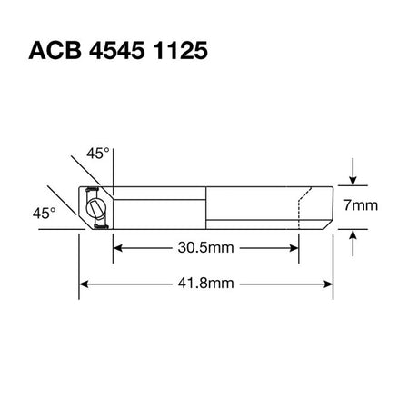 Łożyska enduro acb 4545 1125 ss - 440c nierdzewne (styk kątowy) - 30,5x41,8x6,5 (45x45°)