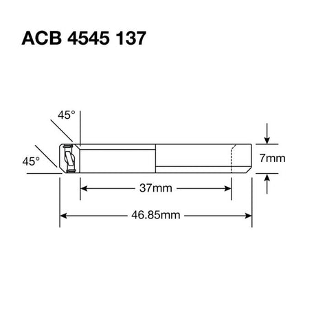 Łożyska enduro acb 4545 137 ss - 440c nierdzewne (styk kątowy) - 37x46,85x7 (45x45°)