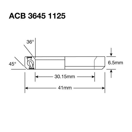 Łożyska enduro acb 3645 1125 ss - stal nierdzewna 440c (styk kątowy) - 30,5x41,8x6,3 (36x45°)