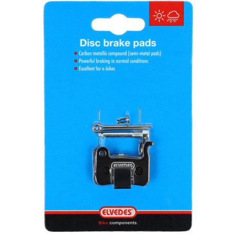 Zestaw klocków do hamulców tarczowych Elvedes – shimano – mieszanka karbonowo-metaliczna (klocki półmetalowe) – 1 para
