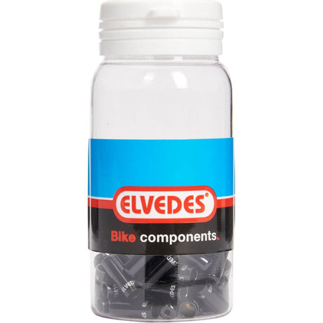 Elvedes nakładki na kable potowe czarne 4,2mm | aluminium | 50 sztuk