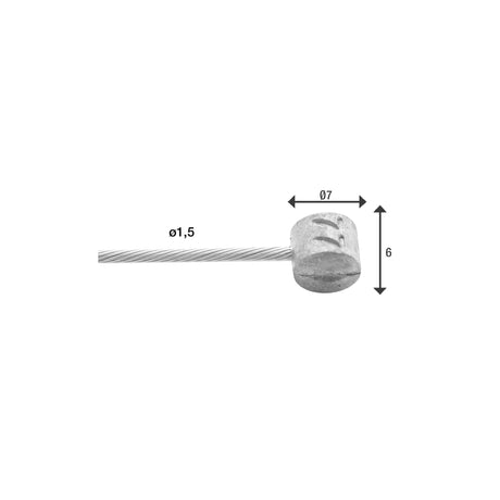 Elvedes kabel hamulca stal nierdzewna 2250 mm 6427RVS-49-box (100 sztuk)
